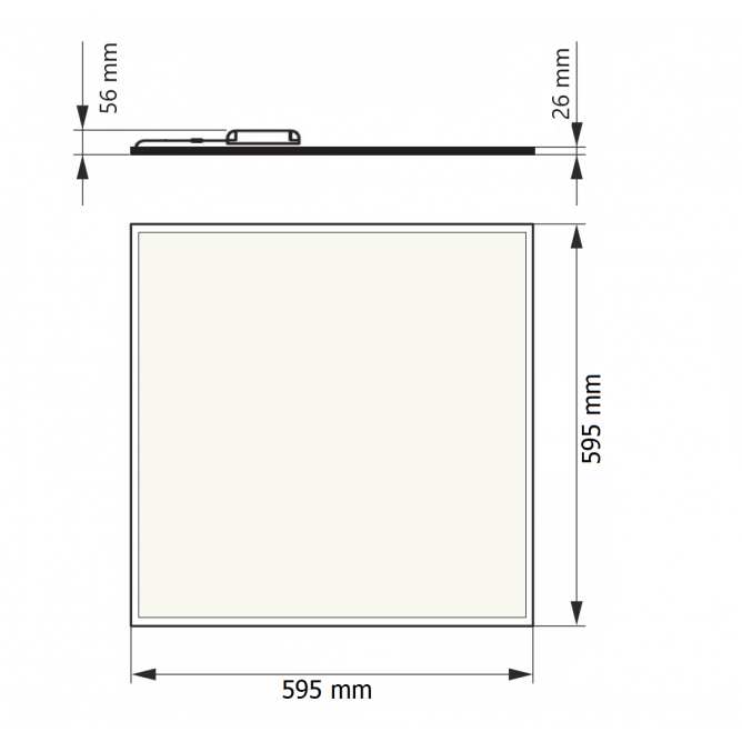 DAWN LED PANEL HN-PL6060 40W 6000K (4000lm) BACKLIGHT BB Link