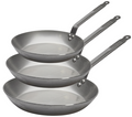 De Buyer Koekenpannenset Lyonnaise Carbone Plus 3-delig - Plaatstaal - ø 20, 24 & 28 cm - zonder anti-aanbaklaag