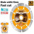 Dijamantski disk za suvo i mokro sečenje DMD0123013 INGCO
