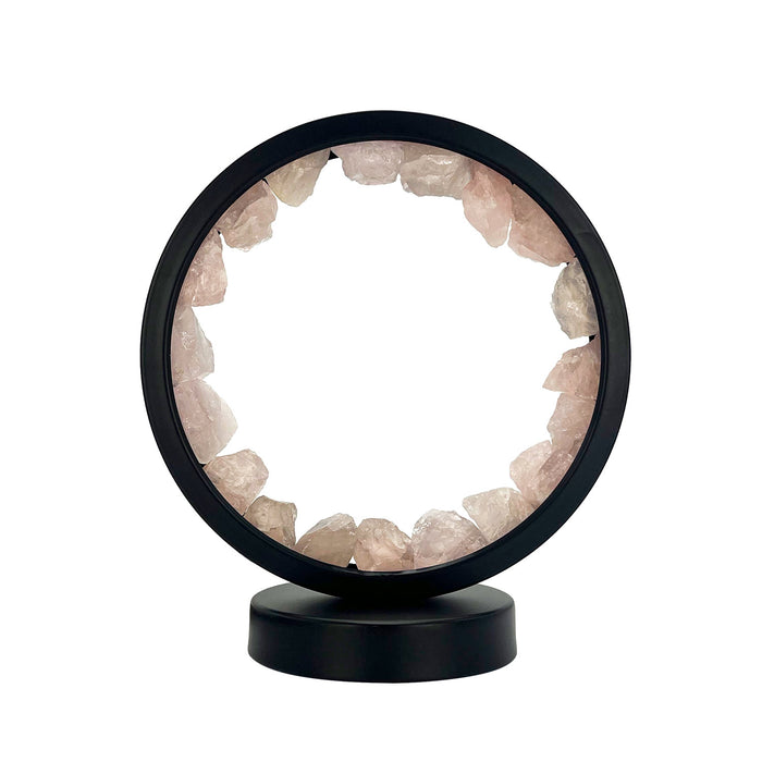 Gleneagles - Circle Earth LED Lamp - Rose Quartz