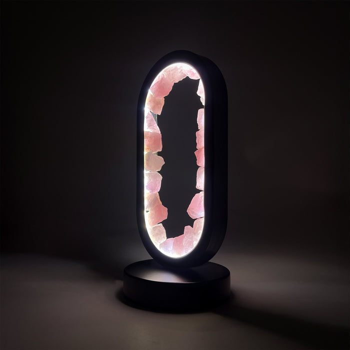 Gleneagles - Oval Earth LED Lamp - Rose Quartz