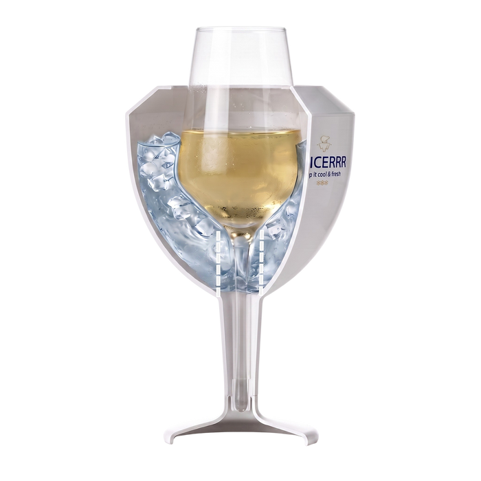 GLICERRR Wijnglas koeler en houder set + glas - 2 stuks