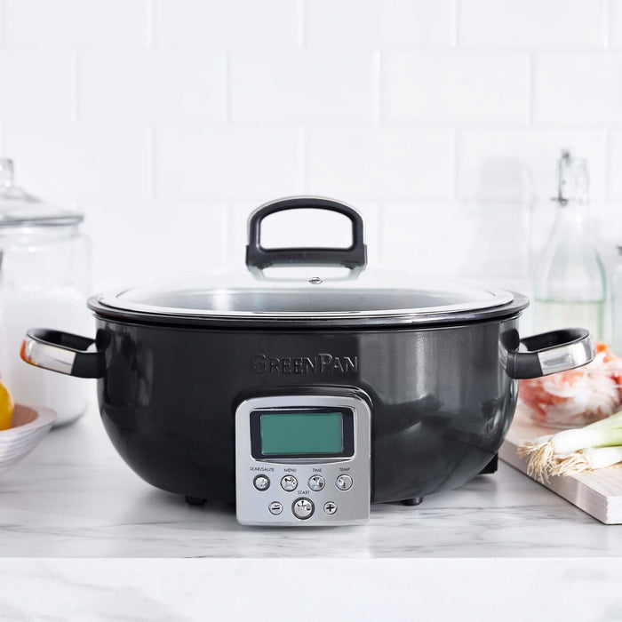 GreenPan Multicooker / Omnicooker - 5.7 Liter - Black - Keramische anti-aanbaklaag