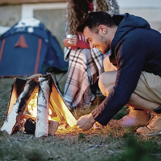 GrillX BBQ Aanmaakwokkels / Aanmaakkrullen / Aanmaakhout ± 420 Stuks - 5 KG