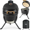 GrillX Kamado Barbecue - 13 Inch - Inclusief Opberghoes - Barbecue Egg - Houtskool Barbecue - Zwart - Ø 27 cm