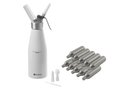 Hendi Slagroomspuit Wit 950 ml + Slagroompatronen 10 stuks