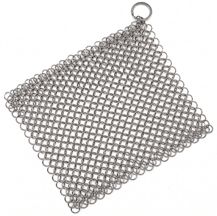 Keij Kamado Gietijzer scrubber - RVS reinigingsketting