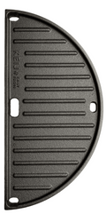Keij Kamado Halve Maan Grillplaat / Plancha Compact - Geëmailleerd Gietijzer - 2-zijdig - 33 cm - voor 15 inch Kamado's - Universeel
