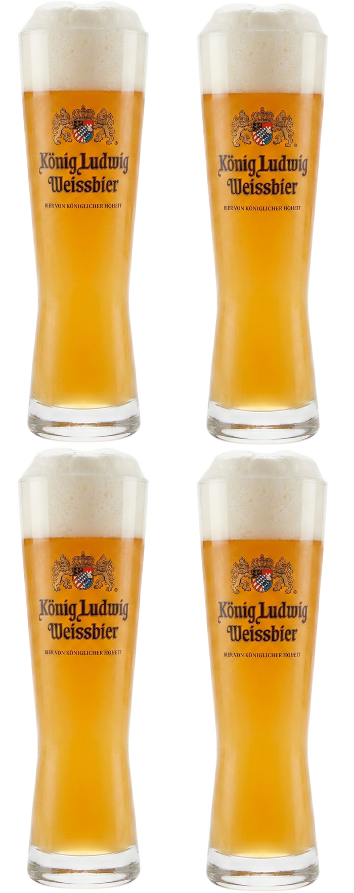 Konig Ludwig Bierglazen Weizen 500 ml - 4 Stuks
