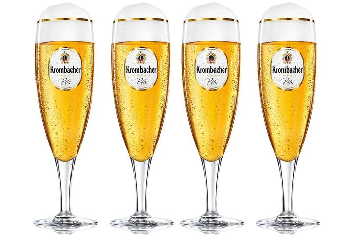Krombacher Bierglazen  op Voet 300 ml - 4 stuks