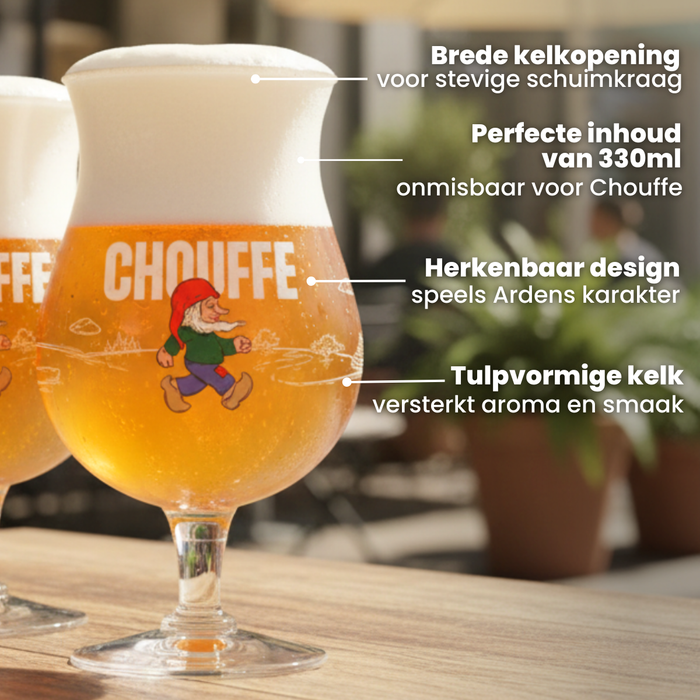 La Chouffe Bierglazen 250 ml - 2 stuks