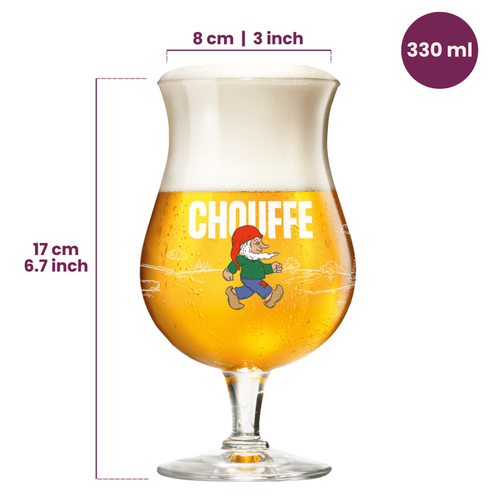La Chouffe Bierglazen 330 ml - 4 Stuks