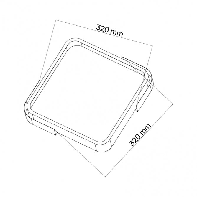 LED PLAFONJERA EL1671 K 16W 3000K CRNA/BELA BB Link