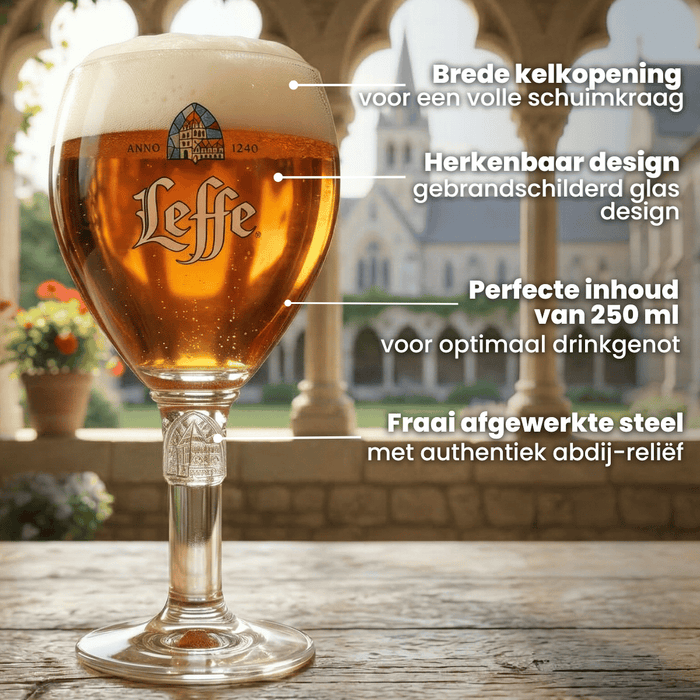 Leffe Bierglazen 250 ml - 6 Stuks