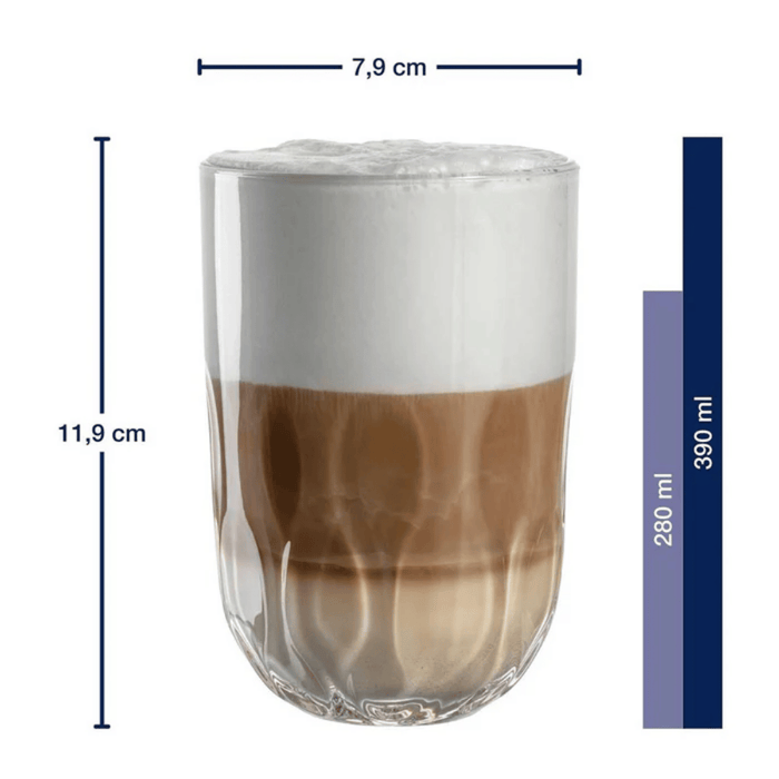 Leonardo Latte Macchiato Glazen - Gocce Tre - 390 ml - 2 Stuks