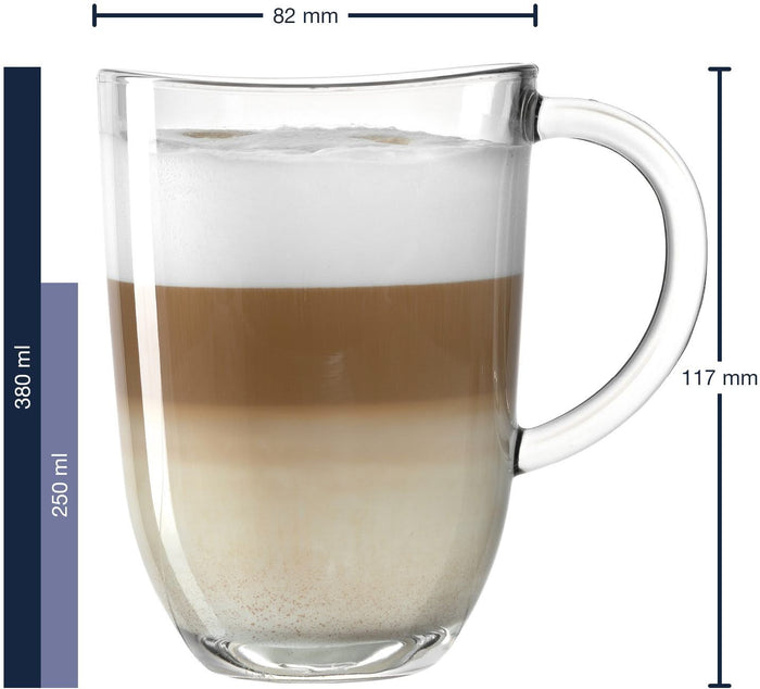 Leonardo Latte Macchiato Glazen - Napoli 380 ml - 6 stuks - Hittebestendig