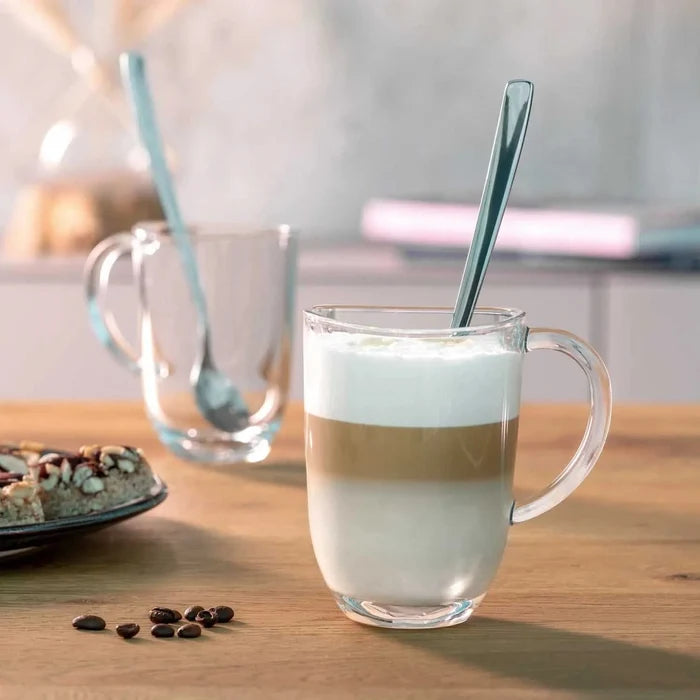 Leonardo Latte Macchiato Glazen - Napoli 380 ml + 2 Lepels - Hittebestendig
