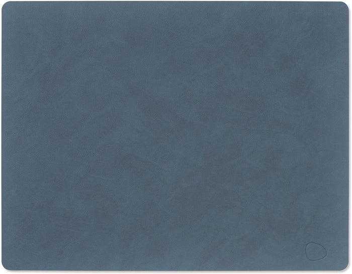LIND DNA Placemats Nupo - Leer - Dark Blue - 45 x 35 cm - 2 Stuks