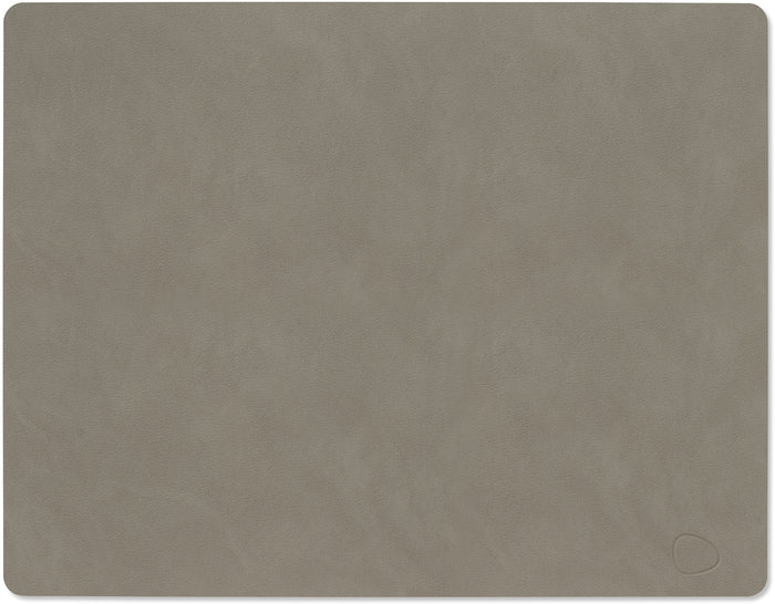 LIND DNA Placemats Nupo - Leer - Flint Grey - 45 x 35 cm - 2 Stuks