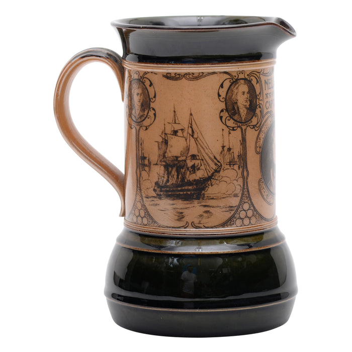 Lord Nelson & Captains Commemorative Stoneware Pitcher
