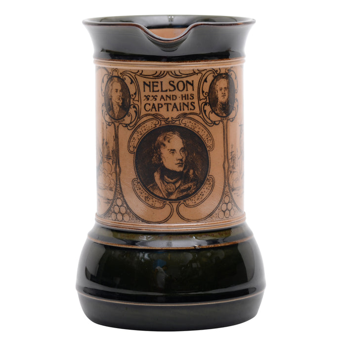 Lord Nelson & Captains Commemorative Stoneware Pitcher