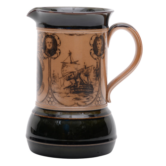 Lord Nelson & Captains Commemorative Stoneware Pitcher