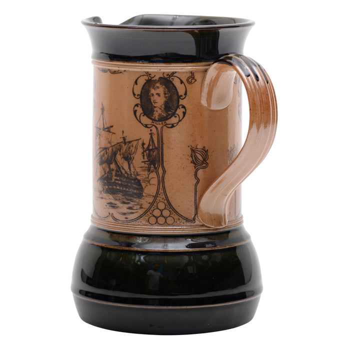 Lord Nelson & Captains Commemorative Stoneware Pitcher