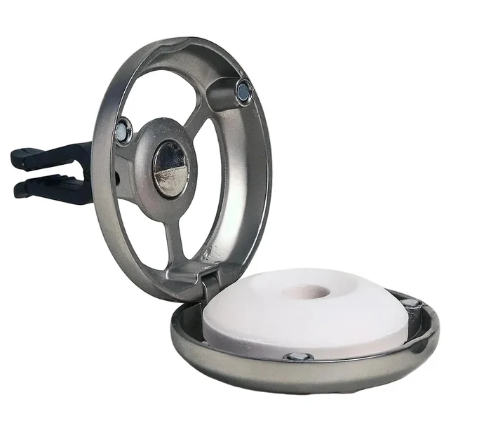 Maison Berger Autoparfum / Autodiffuser Silver - Cotton Caress - Met Navulling