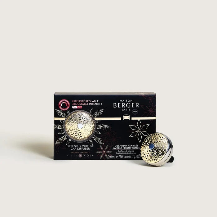 Maison Berger Autoparfum Startersset + 1 navulling Pomelis On/Off - Splendeur Vanillée - Met navulling