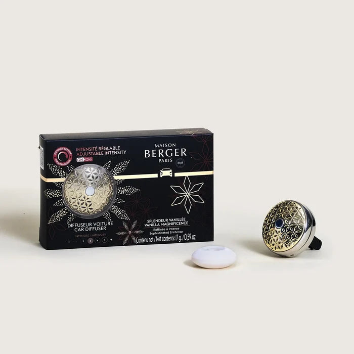 Maison Berger Autoparfum Startersset + 1 navulling Pomelis On/Off - Splendeur Vanillée - Met navulling