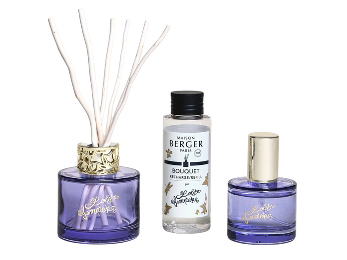 Maison Berger Giftset Duo Lolita Lempicka - Geurstokjes 80 ml & Roomspray 50 ml - Paars