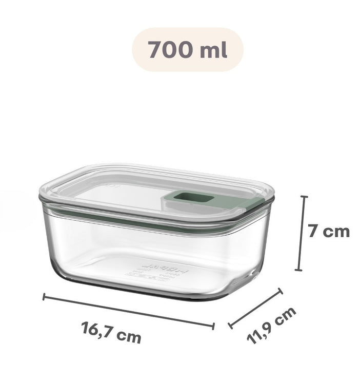 Mepal Glazen Vershoudbakje EasyClip Nordic Sage - 700 ml