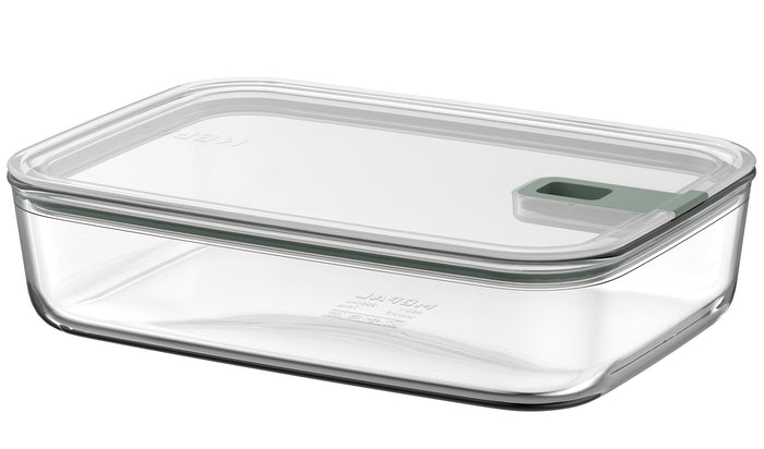 Mepal Ovenschaal / Lasagneschaal met deksel EasyClip Nordic Sage - Glas - 2.25 liter