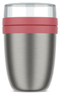 Mepal Thermos Yoghurt Beker / Muesli Beker / Lunchpot Ellipse Vivid Mauve - 500 ml + 200 ml