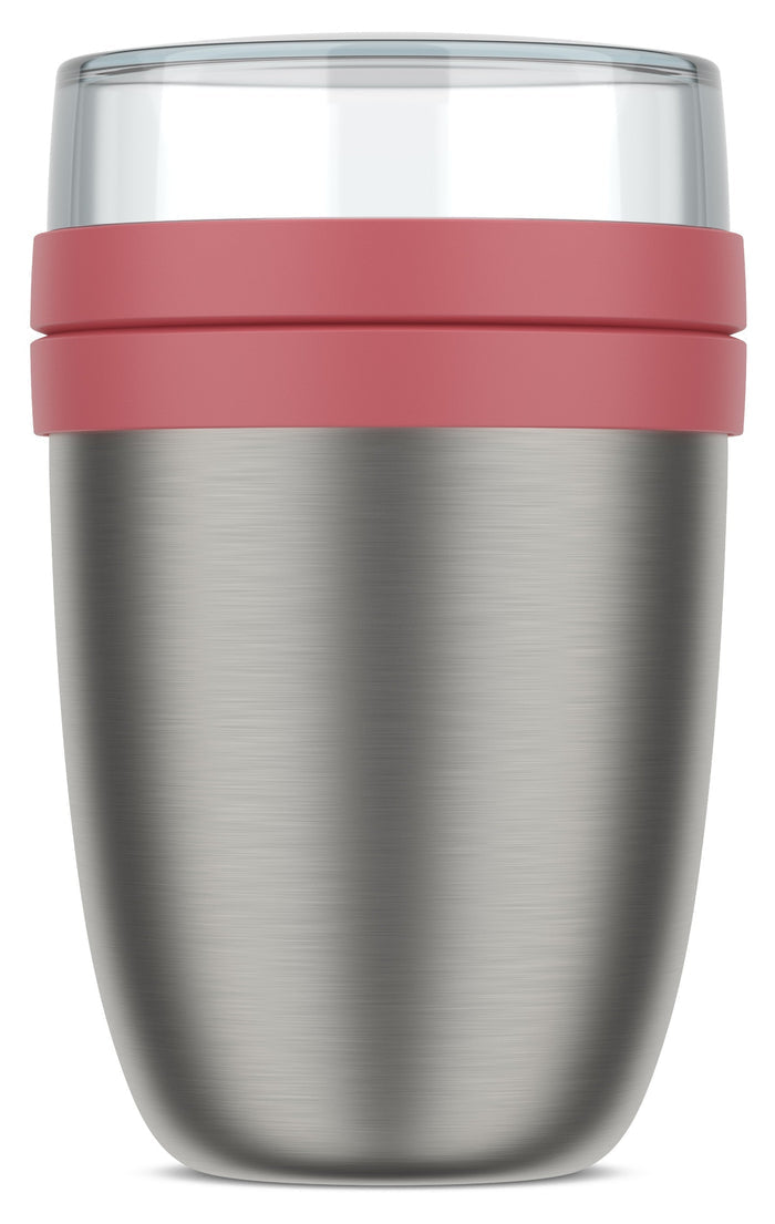 Mepal Thermos Yoghurt Beker / Muesli Beker / Lunchpot Ellipse Vivid Mauve - 500 ml + 200 ml