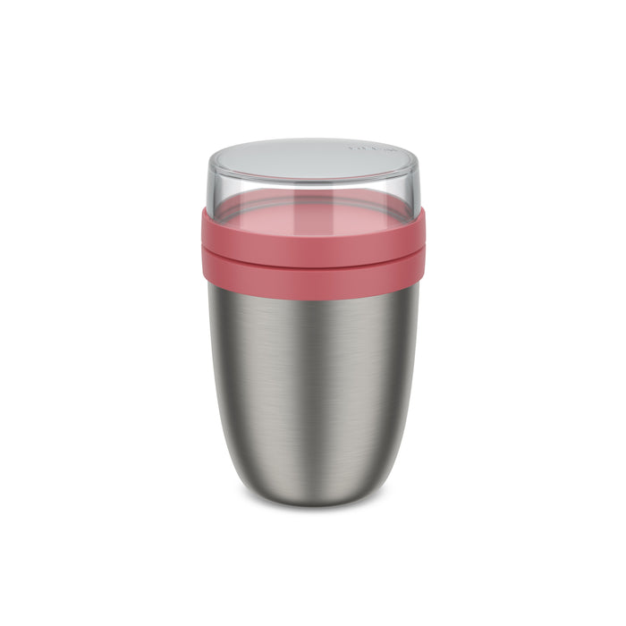 Mepal Thermos Yoghurt Beker / Muesli Beker / Lunchpot Ellipse Vivid Mauve - 500 ml + 200 ml