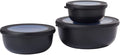 Mepal Vershoudbakjes Cirqula Nordic Black Rond 3-delig - 350 ml + 750 ml + 1.25 liter