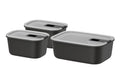 Mepal Vershoudbakjes EasyClip Nordic Black 3-delig - 2x 450 ml + 1 liter