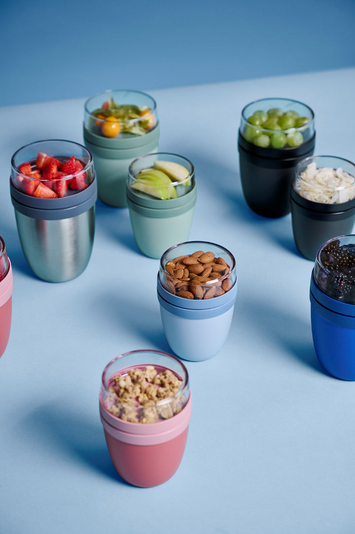 Mepal Yoghurt Beker / Muesli Beker / Lunchpot Ellipse Vivid Mauve - 500 ml + 200 ml