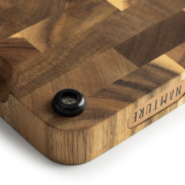 Namture Houten Snijplankenset Acacia Kopshout 3-delig - M, L & XL - Houten Snij- en Bereidingsplanken