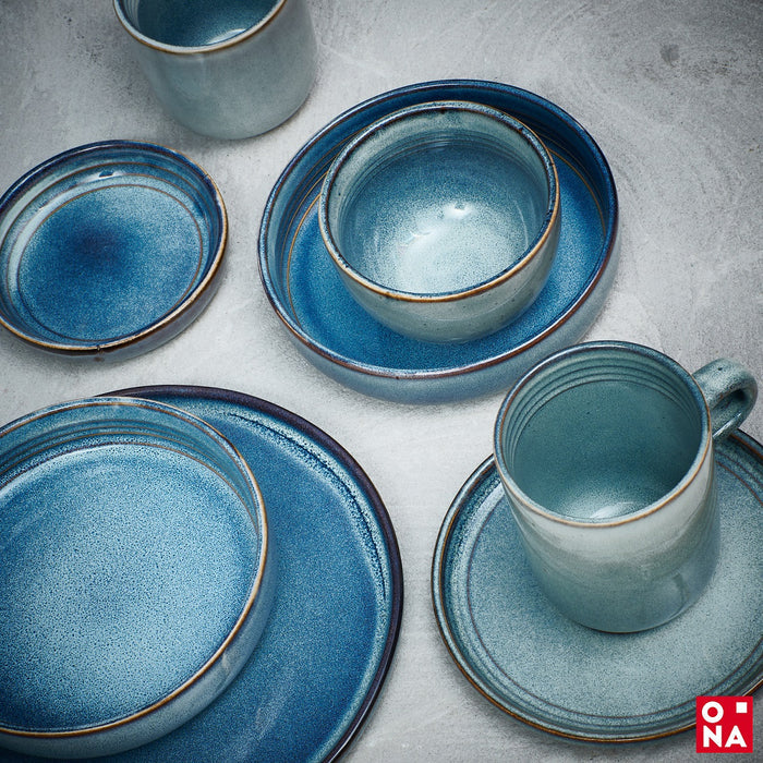 ONA Dinerborden Duna Blue ø 27 cm - 4 Stuks