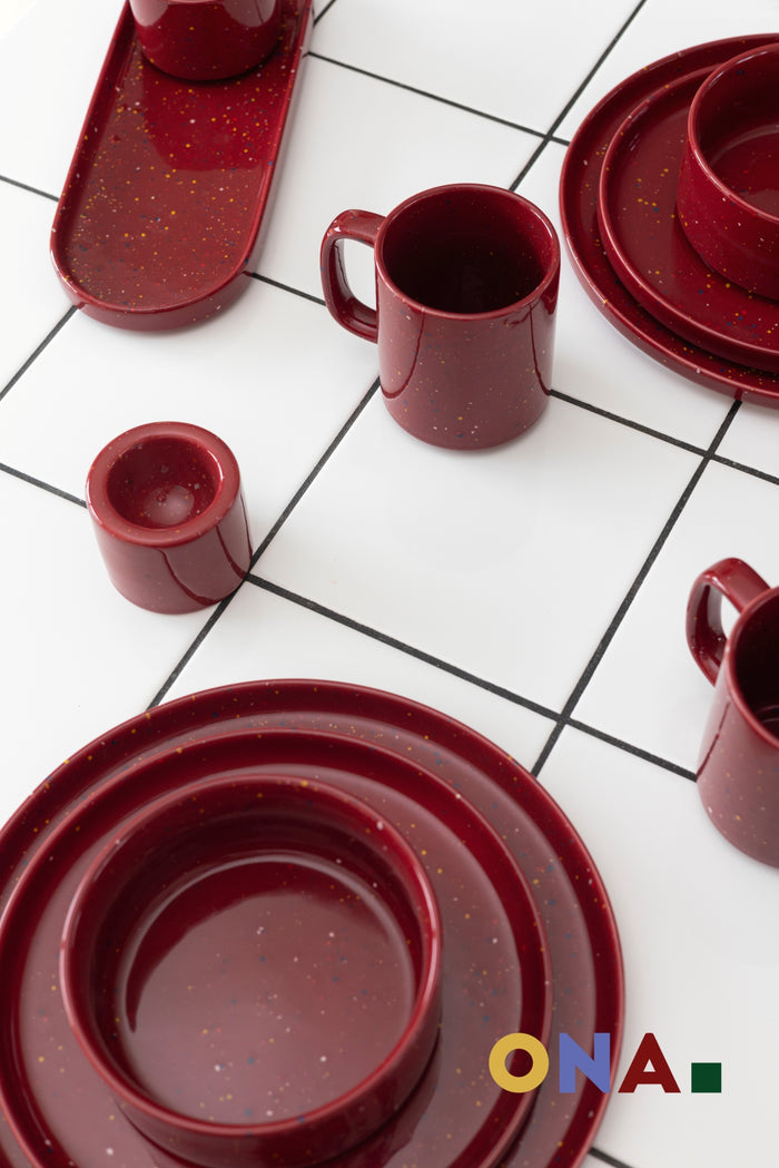 ONA Soepkommen / Kommen Fika Burgundy ø 13 cm - 4 Stuks