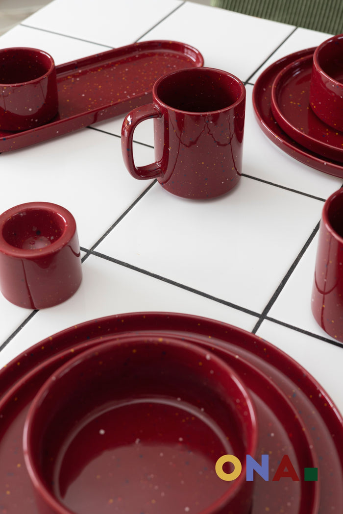 ONA Soepkommen / Kommen Fika Burgundy ø 13 cm - 4 Stuks