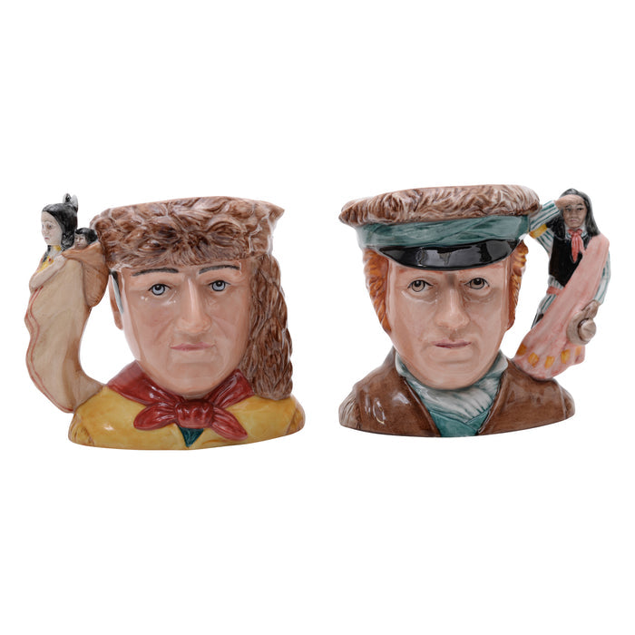 Pair of Meriwether Lewis & William Clark character jugs