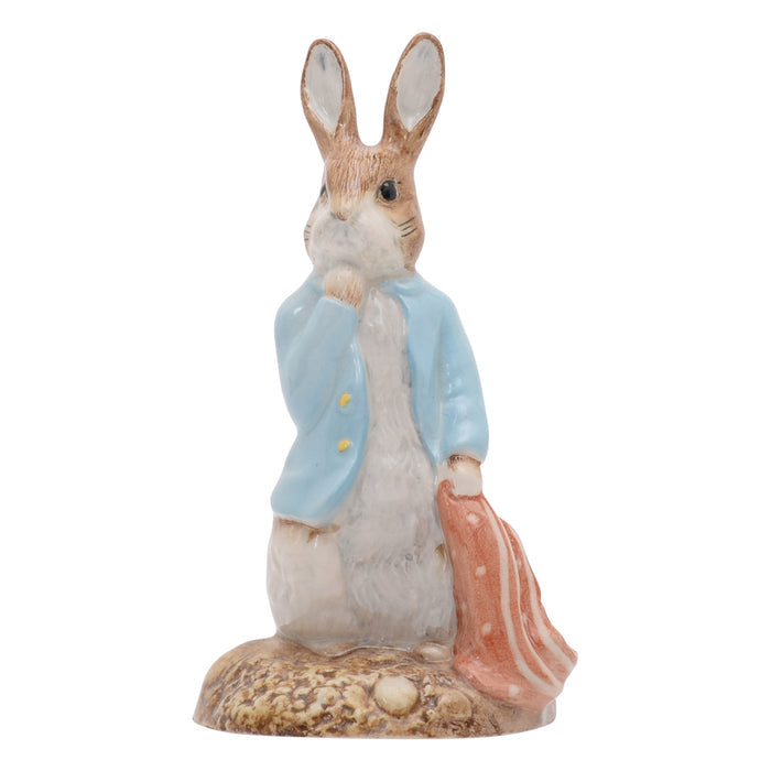 Peter& Red Pocket Handckerchief bunny sculpture