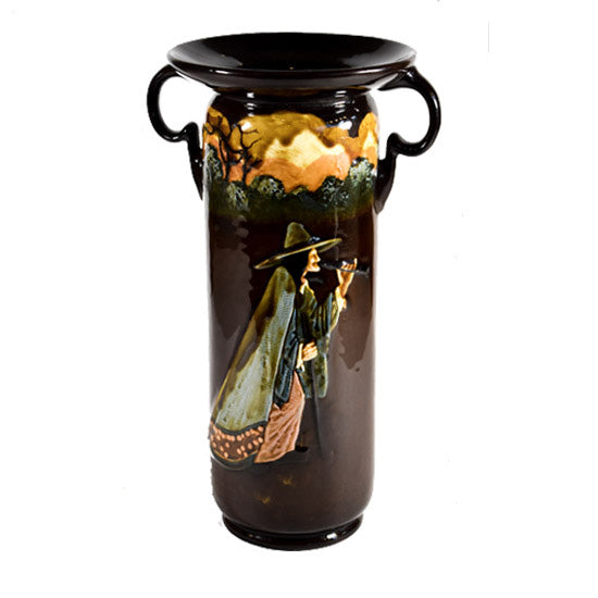 Pied Piper Double Handled Vase with Walking Stick