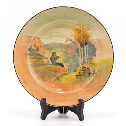 Plate Pan Playing Pipe Royal Doulton