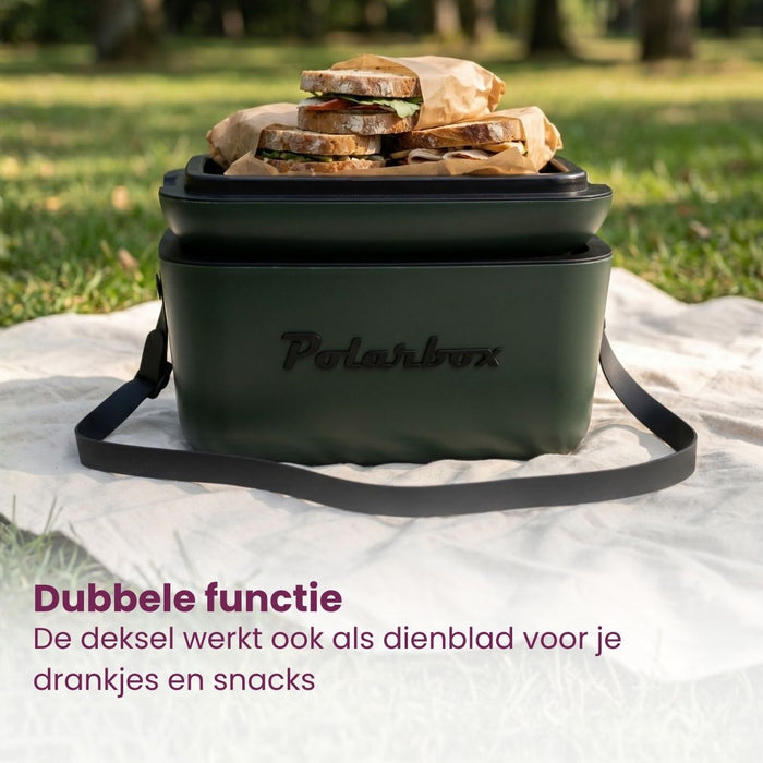 Polarbox Koelbox met Schouderband - Green Forest-Black - 20 Liter