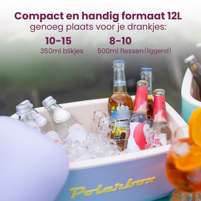 Polarbox Koelbox met Schouderband - Lime-Lilac - 12 Liter