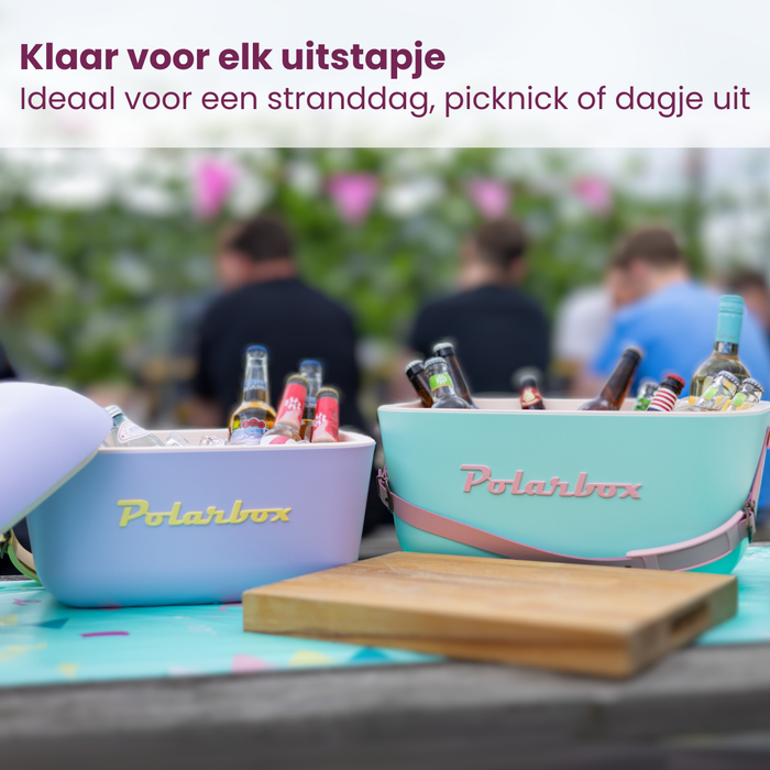 Polarbox Koelbox met Schouderband - Lime-Lilac - 12 Liter